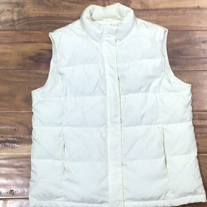 White down puffer zipper vest
